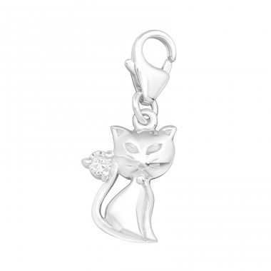 Cat - 925 Sterling Silver Charms with lobster A4S2807