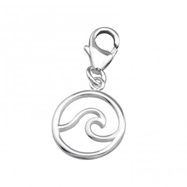 Wave - 925 Sterling Silver Charms with lobster clasp A4S32131