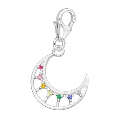 Crescent Moon - 925 Sterling Silver Charms with lobster A4S44517