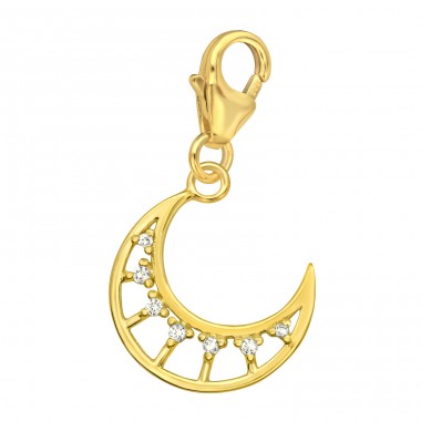 Crescent Moon - 925 Sterling Silver Charms with lobster A4S44520