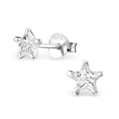 Star 5mm - 925 Sterling Silver Basic Ear Studs A4S1014