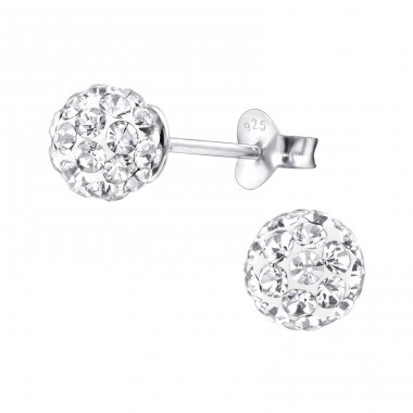 Ball - 925 Sterling Silver Basic Ear Studs A4S15567