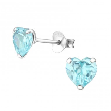 Heart 6mm - 925 Sterling Silver Basic Ear Studs A4S17033