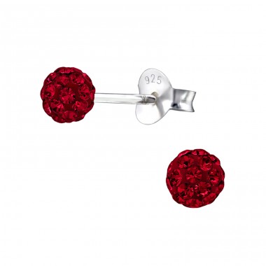 Ball - 925 Sterling Silver Basic Ear Studs A4S18751