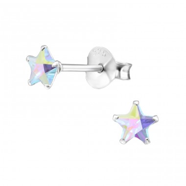 Star 4mm - 925 Sterling Silver Basic Ear Studs A4S23844