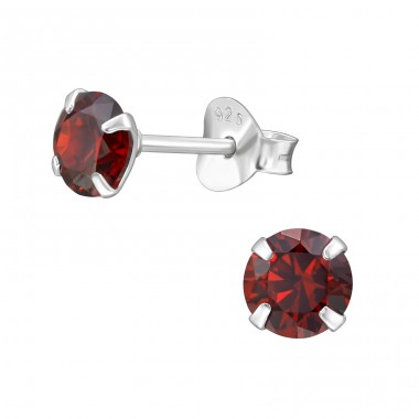 Round 5mm - 925 Sterling Silver Basic Ear Studs A4S33205