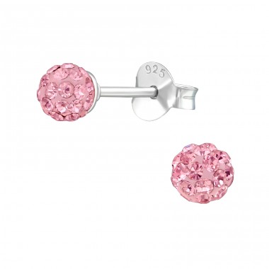 Ball 4mm - 925 Sterling Silver Basic Ear Studs A4S39276