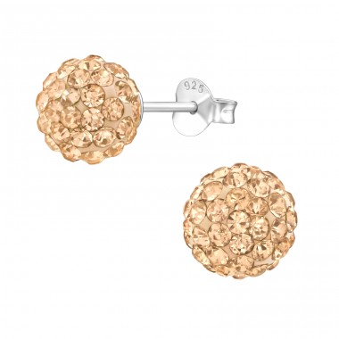 Ball 8mm - 925 Sterling Silver Basic Ear Studs A4S39280