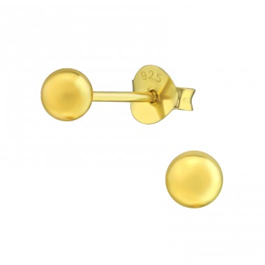 Ball 4mm - 925 Sterling Silver Basic Ear Studs A4S5982