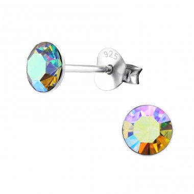 Round 5mm - 925 Sterling Silver Basic Ear Studs A4S6859