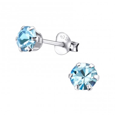 Round 5mm - 925 Sterling Silver Basic Ear Studs A4S8420