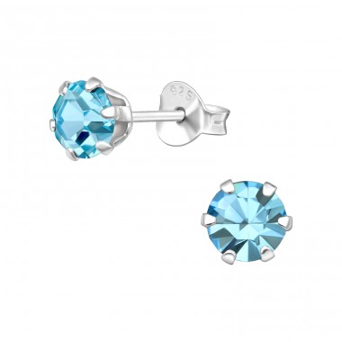 Round 5mm - 925 Sterling Silver Basic Ear Studs A4S8420