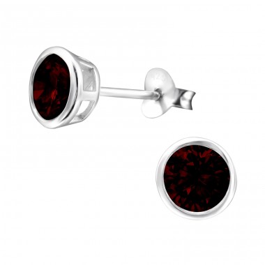 Round 6mm - 925 Sterling Silver Basic Ear Studs A4S9066