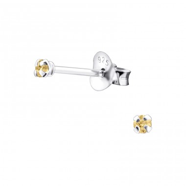 Round 2mm - 925 Sterling Silver Basic Ear Studs A4S9469