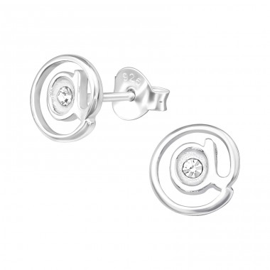 @ Sign - 925 Sterling Silver Ear Studs with Crystal stones A4S22284