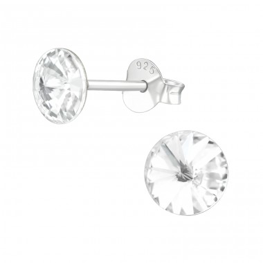 Runder Kristall - Schmuck 925 Sterling Silber Kristall Ohrstecker A4S45699