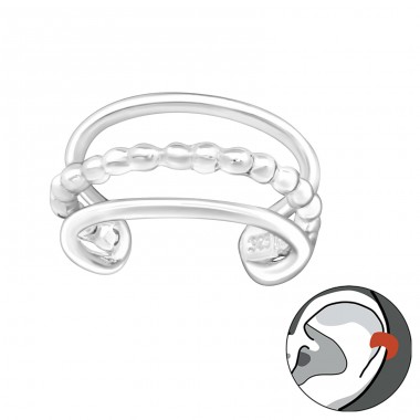 Plain - 925 Sterling Silver Ear Cuffs and Ear climbers A4S22153