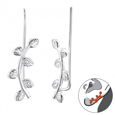 Frunze din Argint - Argint 925 Cercei tip ear cuffs A4S24356