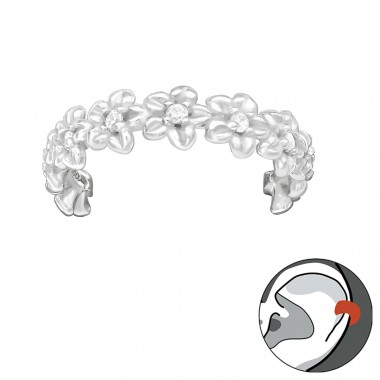 Blumen - Schmuck Silber 925 Einzelohrringe A4S42253