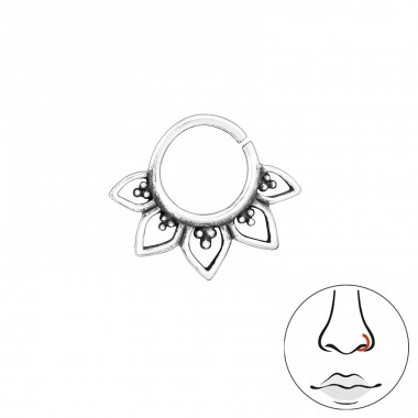 Bali - 925 Sterling Silver Nose Silver Piercing A4S39069