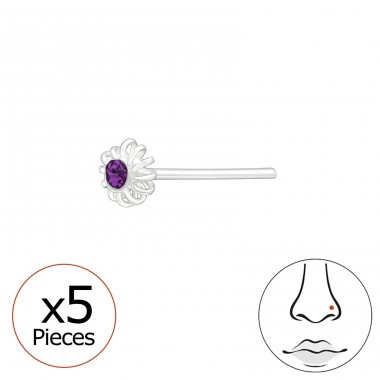 Piercing nazal floare - Argint 925 Piercing-Uri Nas A4S43011