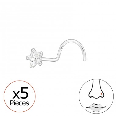 Stea - Argint 925 Piercing-uri nas A4S48033