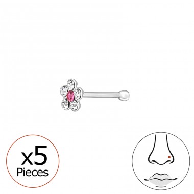 Floare - Argint 925 Piercing-uri nas A4S48043