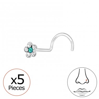 Floare - Argint 925 Piercing-uri nas A4S48047