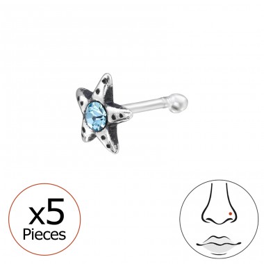 Stea cu cristale - Argint 925 Piercing-Uri Nas A4S48064