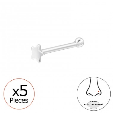 Stea - Argint 925 Piercing-uri nas A4S48072