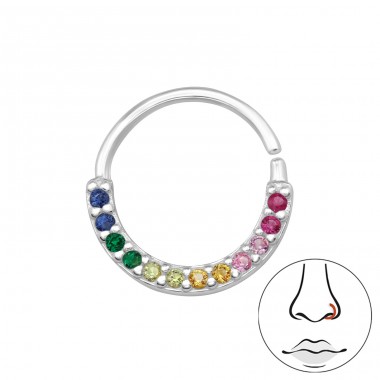 Sirag de Zirconiu - Argint 925 Piercing-Uri Nas A4S48374