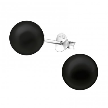 Round - 925 Sterling Silver Ear Studs with Pearls A4S21880