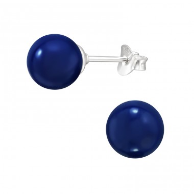 Round pearl - 925 Sterling Silver Ear Studs With Pearls A4S47593