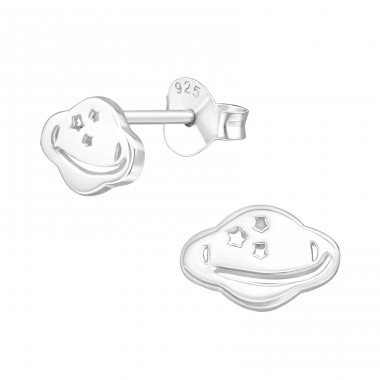 Planet - 925 Sterling Silver Ear Studs without stones A4S26999