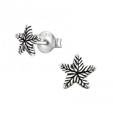 Starfish - 925 Sterling Silver Plain Ear Studs A4S29603