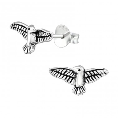 Eagle - 925 Sterling Silver Plain Ear Studs A4S39132