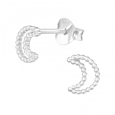 Kugelmond - Schmuck Silber 925 Einfache Ohrstecker A4S44283