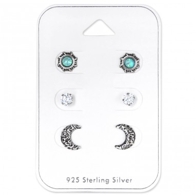 Etnic Moon and Sun - 925 Sterling Silver Jewellery Sets A4S33250