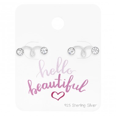 Loop with crystals - 925 Sterling Silver Jewellery Sets A4S49017