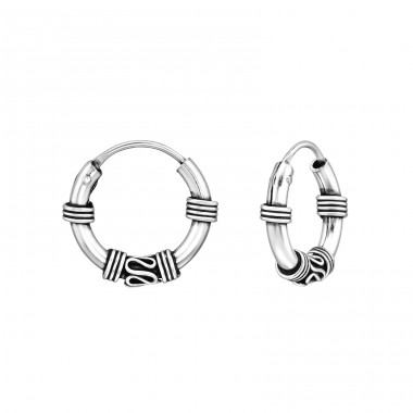 Bali - 925 Sterling Silver Bali Silver Hoops A4S20588