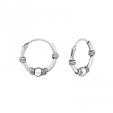 Bali 12mm - 925 Sterling Silver Ear Hoops A4S33136