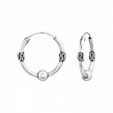 20mm Bali hoops - 925 Sterling Silver Bali Silver Hoops A4S48592