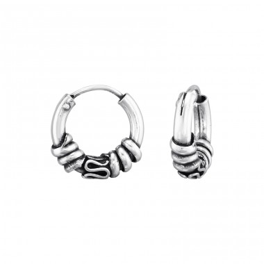 14mm Bali Hoops - 925 Sterling Silver Bali Silver Hoops A4S48594