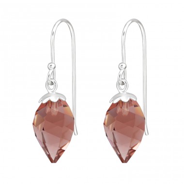 Tear with crystal - 925 Sterling Silver Earrings With Crystal Stones A4S47497