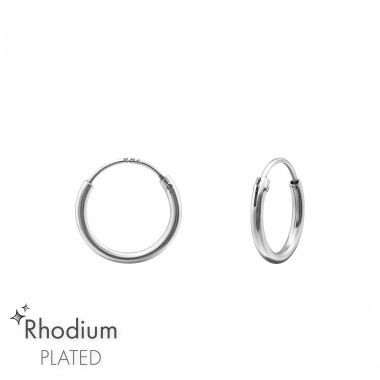 10mm - 925 Sterling Silver Ear Hoops A4S32720