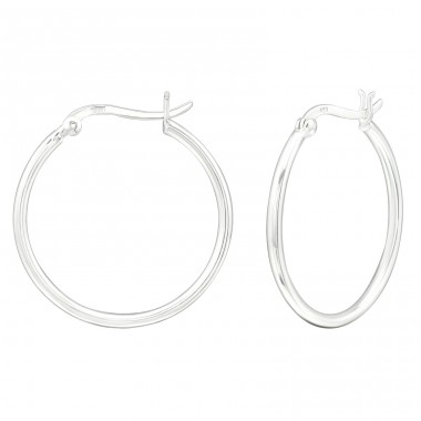 30mm - 925 Sterling Silver Ear Hoops A4S39917