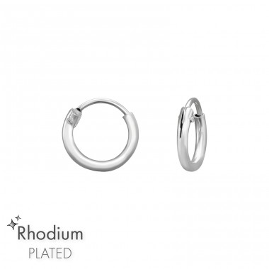 8mm hoop Earrings - 925 Sterling Silver Ear Hoops A4S41122