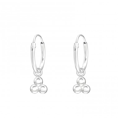 Circles - 925 Sterling Silver Ear Hoops A4S43834