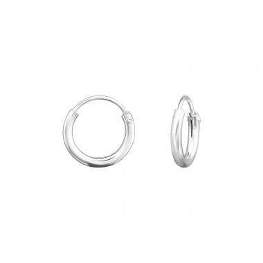 10mm Ear Hoops  - 925 Sterling Silver Ear Hoops A4S46809