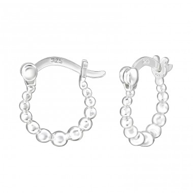 Dots - 925 Sterling Silver Ear Hoops A4S47879